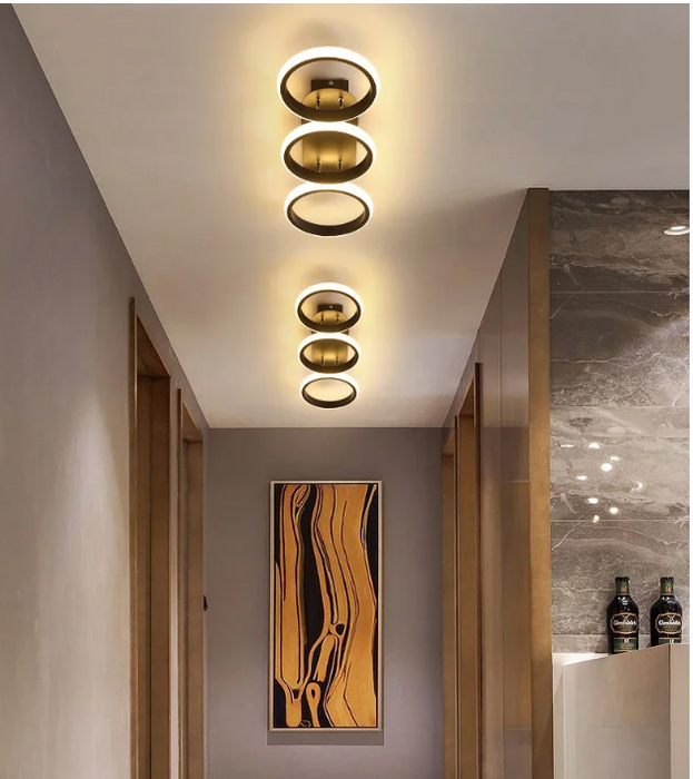 Nordic LED Ceiling Light Chandelier for Living Room Hallway 30W  Round LED Ceiling Lamp for Kitchen Home Lighting