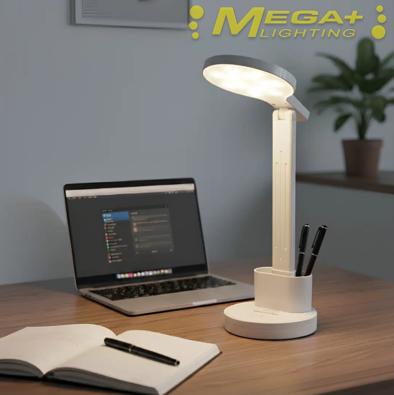 Meet the White Touchscreen 3‑Color Stepless Dimming Desk Lamp rechargeable lighting