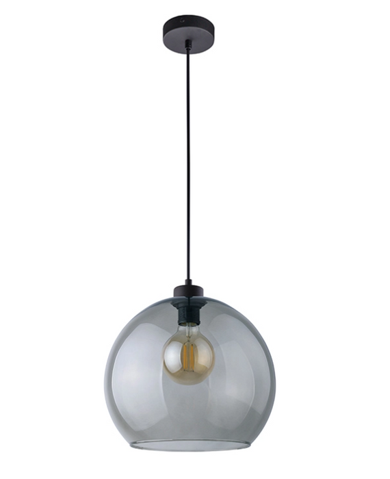 Grey Pendant with Brass Plated Glass Shade E27*1