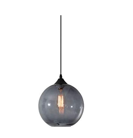 Grey Pendant with Brass Plated Glass Shade E27*1