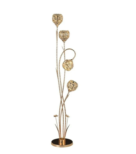 Modern Crystal Table Lamps Led Standing Light for Living Room Bedroom Home Decor Iron Art Bedside Reading Fixtures E27