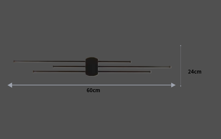 Creative and fashionable geometric lines aluminum black LED wall lamp bedroom study studio lighting fixtures