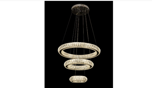 3 Ring Crystal Chandlier Modern LED Crystal Chandelier For Living Room