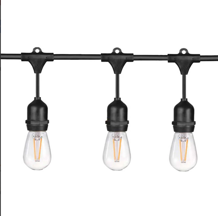 LED S14 Waterproof 15 Sockets 2700K Outdoor String Light Bulb/Sold Per Meter