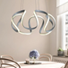 Shop modern silver chandelier with wave acrylic shade – 3/5/6 light options, white & warm light, ideal pendant lighting for dining rooms across South Africa.