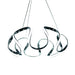 Shop modern silver chandelier with wave acrylic shade – 3/5/6 light options, white & warm light, ideal pendant lighting for dining rooms across South Africa.