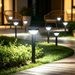 Main image: Black 73cm solar garden bollard light, solar powered outdoor pathway light for garden landscaping MEGA LIGHTING South Africa
