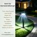 Main image: 73cm square‑top solar garden bollard light, IP waterproof spike‑in outdoor path light MEGA LIGHTING South Africa