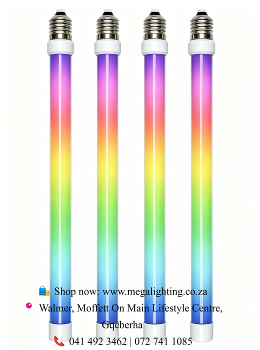T8 0.6M 10W LED Tube Light E27 Screw Base RGB chase marquee decorative hanging light