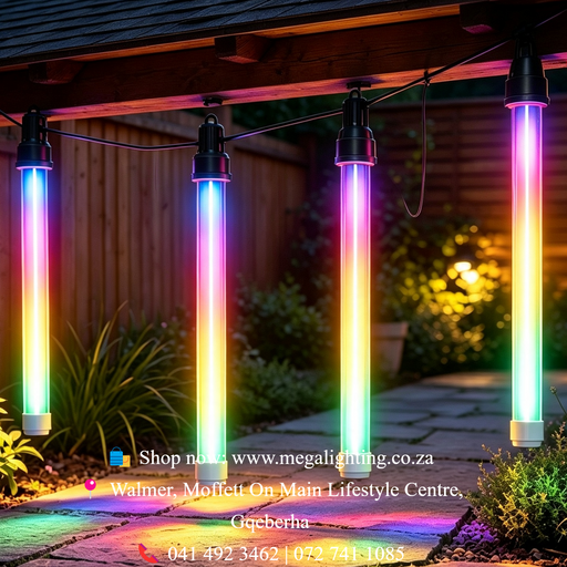 T8 0.6M 10W LED Tube Light E27 Screw Base RGB chase marquee decorative hanging light