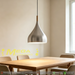 Minimalist teardrop pendant light with wooden connector and black ceiling base, adjustable hanging lamp in matte black and brushed silver finishes, modern home decorative ceiling light, MEGA LIGHTING South Africa