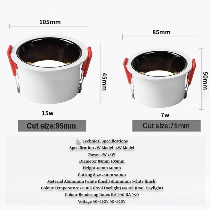 ultra-thin-recessed-spotlight-baffle-trim-anti-glare-7w-15w-6500k-downlight-ceiling-lighting-mega-lighting-south-africa
