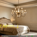 Vintage brass crystal chandelier 8‑light E27 antique‑brass frame adjustable chain villa stairwell foyer MEGA LIGHTING South Africa