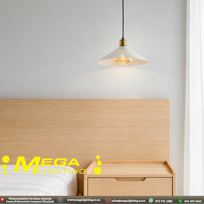 vintage-flared-glass-pendant-light-black-brass-industrial-south-africa