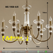 Vintage brass crystal chandelier 8‑light E27 antique‑brass frame adjustable chain villa stairwell foyer MEGA LIGHTING South Africa