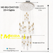 Waterfall Bubble Crystal Chandelier, 23+4 LED, 2.5m adjustable height, 3 colour modes, polished gold bubble crystal tube staircase light MEGA LIGHTING South Africa