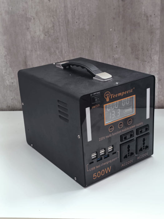 500w portable 220v battery power station mobile power bank