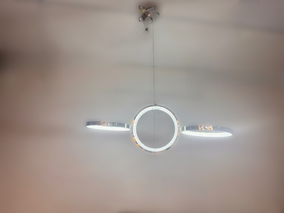 Hotel Restaurant Pendant Light Fashionable Versatile Tri-Colour Chandelier for Bedroom Living Room Long Shape