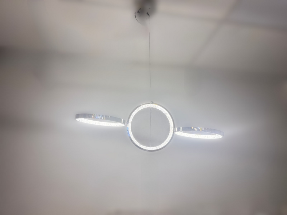 Hotel Restaurant Pendant Light Fashionable Versatile Tri-Colour Chandelier for Bedroom Living Room Long Shape