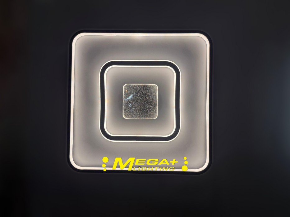 Adjustable Color Modern Geometric LED Flush Ceiling Light