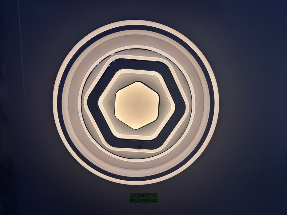 3-Color Modern Geometric LED Flush Ceiling Light