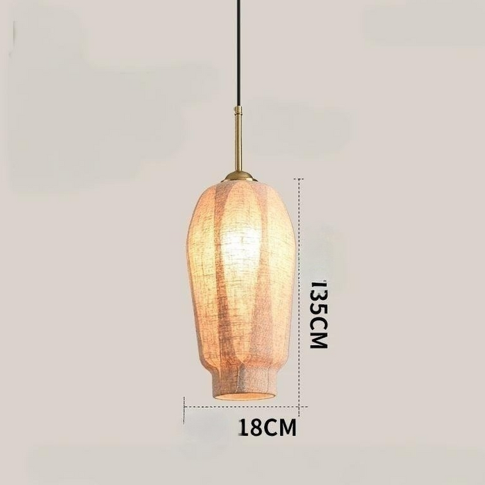 Retro chandelier glass restaurant lighting simple creative shop commercial lamp linen lamp