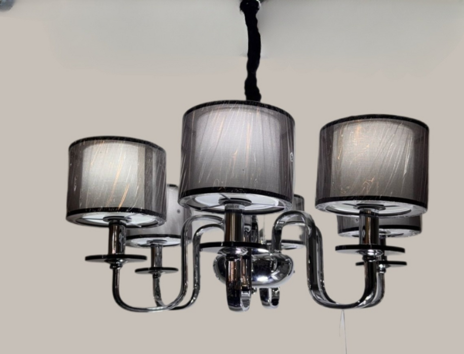 E14 6light  moderne krystal krom metal lysekrone bedroom chandelier with a smoked crystal shade