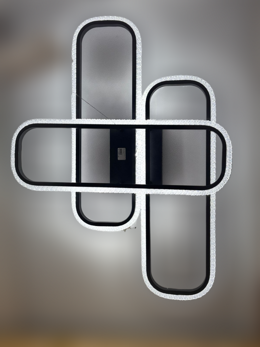 3-in-1 Color White Modern Dimmable LED Bedroom Ceiling Light Kitchen Living Room Ceiling Hanging Lamp Decorative Island Remote Control Square Chandeliers Lighting Fixture Design Acrylic Ceiling Black Lamp