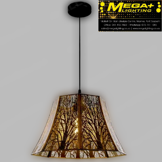 Shining Gold Industrial Chandelier | Brushed Black Vintage Rustic Gold Finish - Hollow Carved Pendant Light for Kitchen Island, Dining Room, Bedroom | South Africa | MEGA LIGHTING