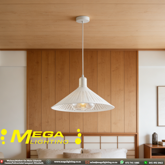 industrial-perforated-metal-pendant-light-black-white-retro-cone-south-africa