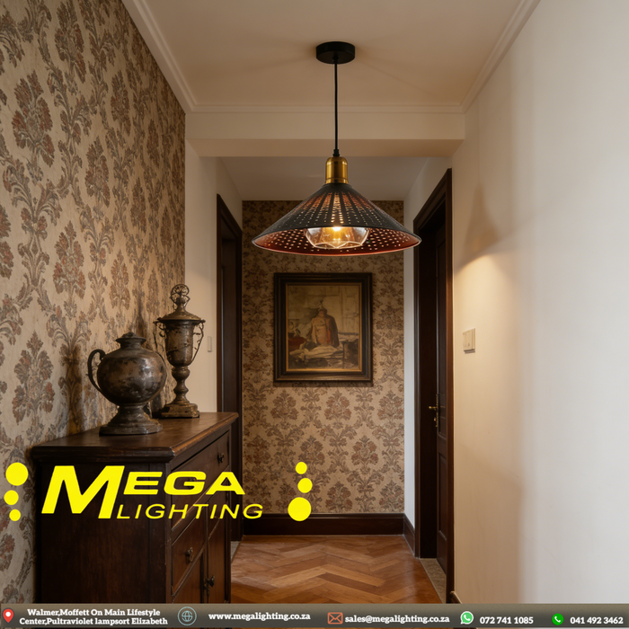 industrial-perforated-metal-pendant-light-black-white-retro-cone-south-africa