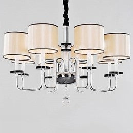 E14 6light  moderne krystal krom metal lysekrone bedroom chandelier with a smoked crystal shade