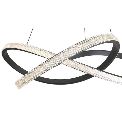 Modern Aluminum Metal Acrylic LED Pendant Light - Black