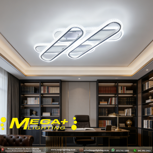 white-interlocking-dimmable-led-ceiling-light-3000k-6500k-flush-mount-chandelier-mega-lighting-south-africa