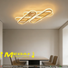 white-interlocking-dimmable-led-ceiling-light-3000k-6500k-flush-mount-chandelier-mega-lighting-south-africa