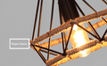Vintage Pendant light Black Iron Lamp Russia Loft Cage Shape Hemp.
