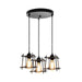 Wire Frame Pendant Light with Round Canopy 3 Lights