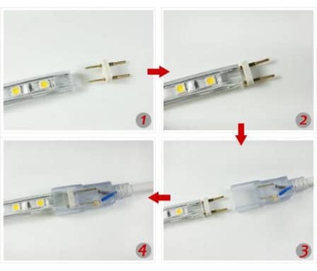 220V Waterproof Led Strip 5050  Red  Blue. Green Multicolour.