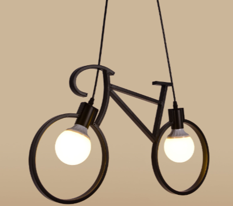 LED Chandelier Lights Living Room Iron Bike