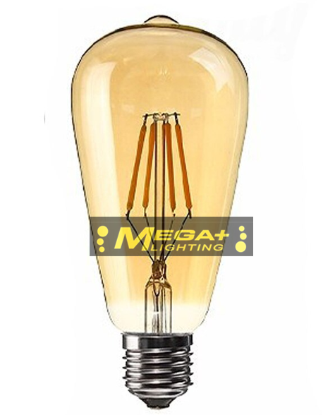 E27 4W E dison Retro Vintage Filament ST64 COB LED Bulb