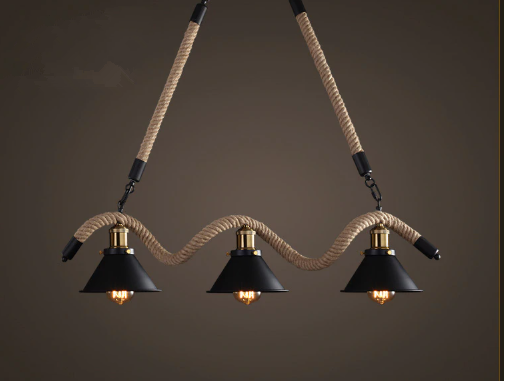 Black Rope Chandelier wrought iron chandelier Lighting