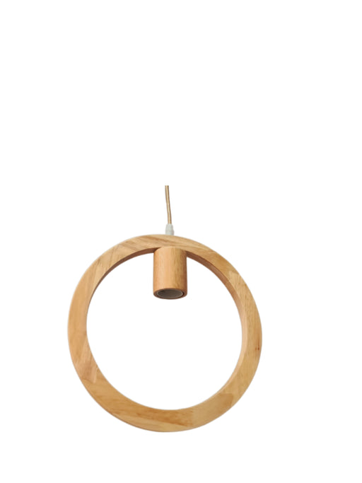 Hanging Round Wood Pendant Light