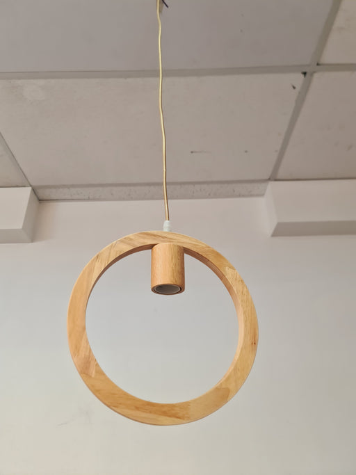 Hanging Round Wood Pendant Light