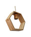Hanging wood circle pendant light
