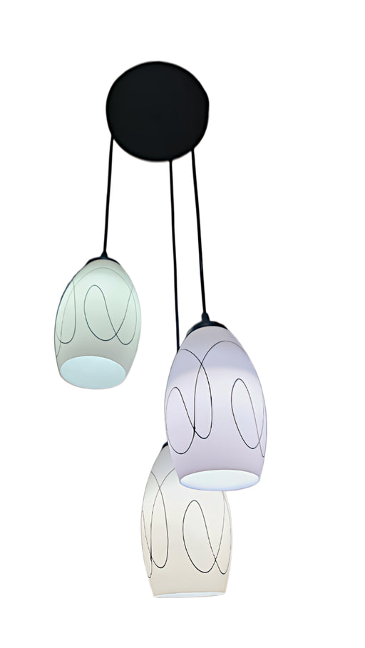Glass hanging kitchen pendant light