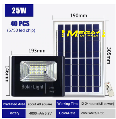 LED Solar Lights Outdoor Flood Lamp 25W 40W 60W