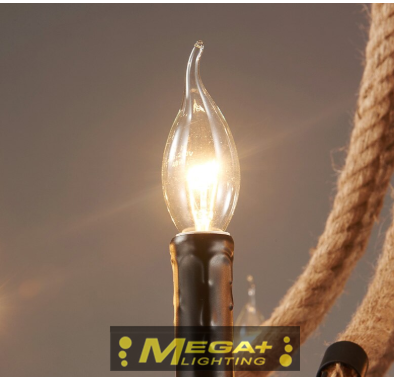 Black Color rope Pendant chandelier Fixtures