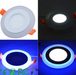 Blue+White Round LED Panel Downlight 6W 9W 16W 24W Double LED Panel Lights.