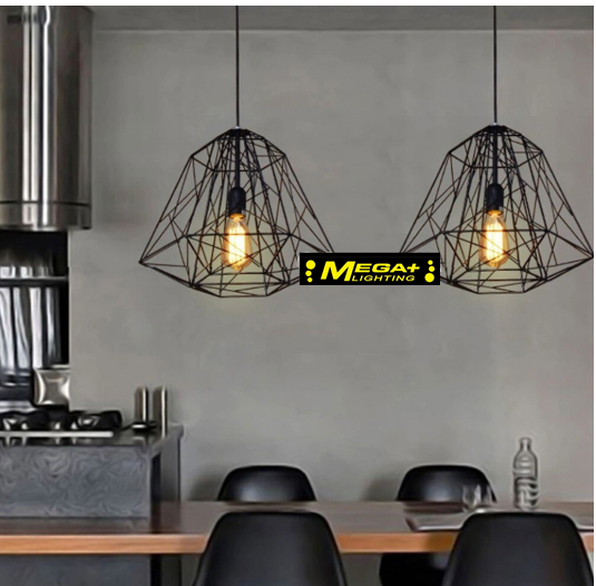 Iron Cage Industrial Pendant Light Bar