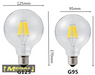 Led Filament Bulb G125 Big Global light bulb 4W 6W E27